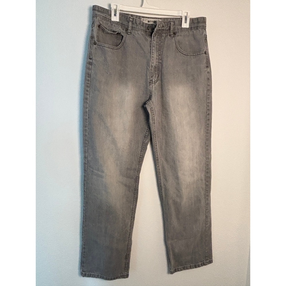 PJ Mark Mens Straight Leg Jeans‎ Grey Wash Denim Pants W34 L34 29-236-2